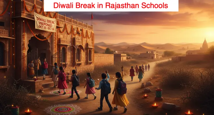 Diwali vacation 2025 in Rajasthan Schools - Oct 13 to Oct 24